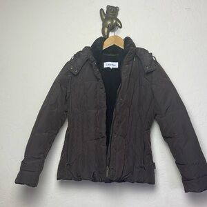 Calvin Klein Brown puffer jacket brown size xs women’s